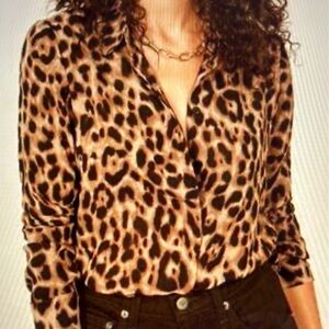 NWT - Jon & Anna Animal Print Blouse